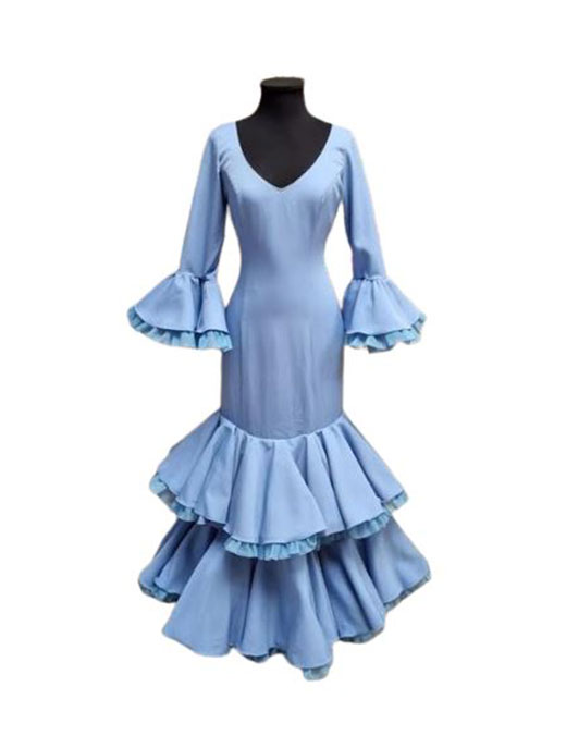 サイズ 42。アレクサンドラ モデルのフラメンコ ドレス。青